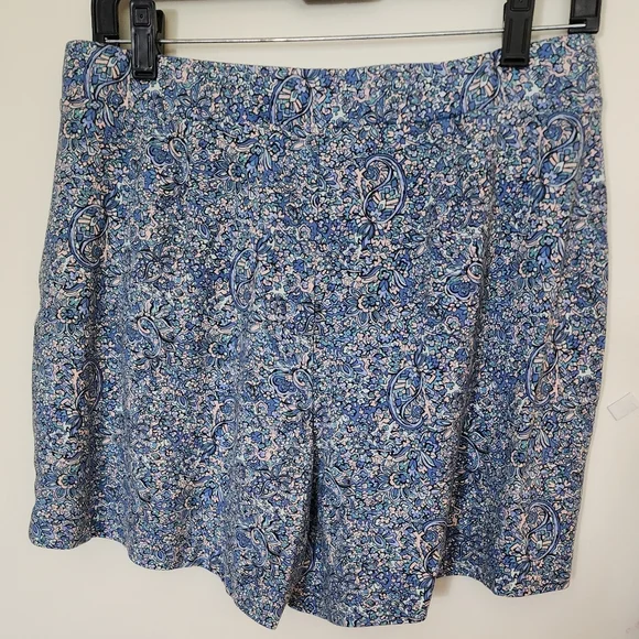 J. Jill Blue Bermuda Shorts with Floral Print - Picture 3 of 3
